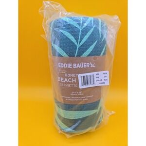 Eddie Bauer Honeycomb Beach Towel  New 31.5 X 63 Inch Sand Resistant Compact